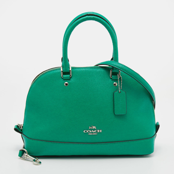 Coach Handbags - COACH Green Leather Sierra Satchel